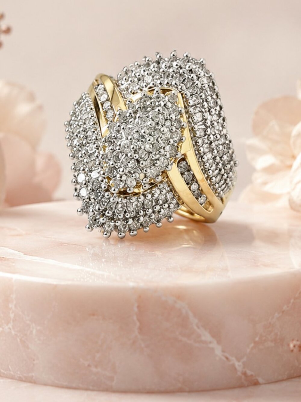Diamond Cascade Ring